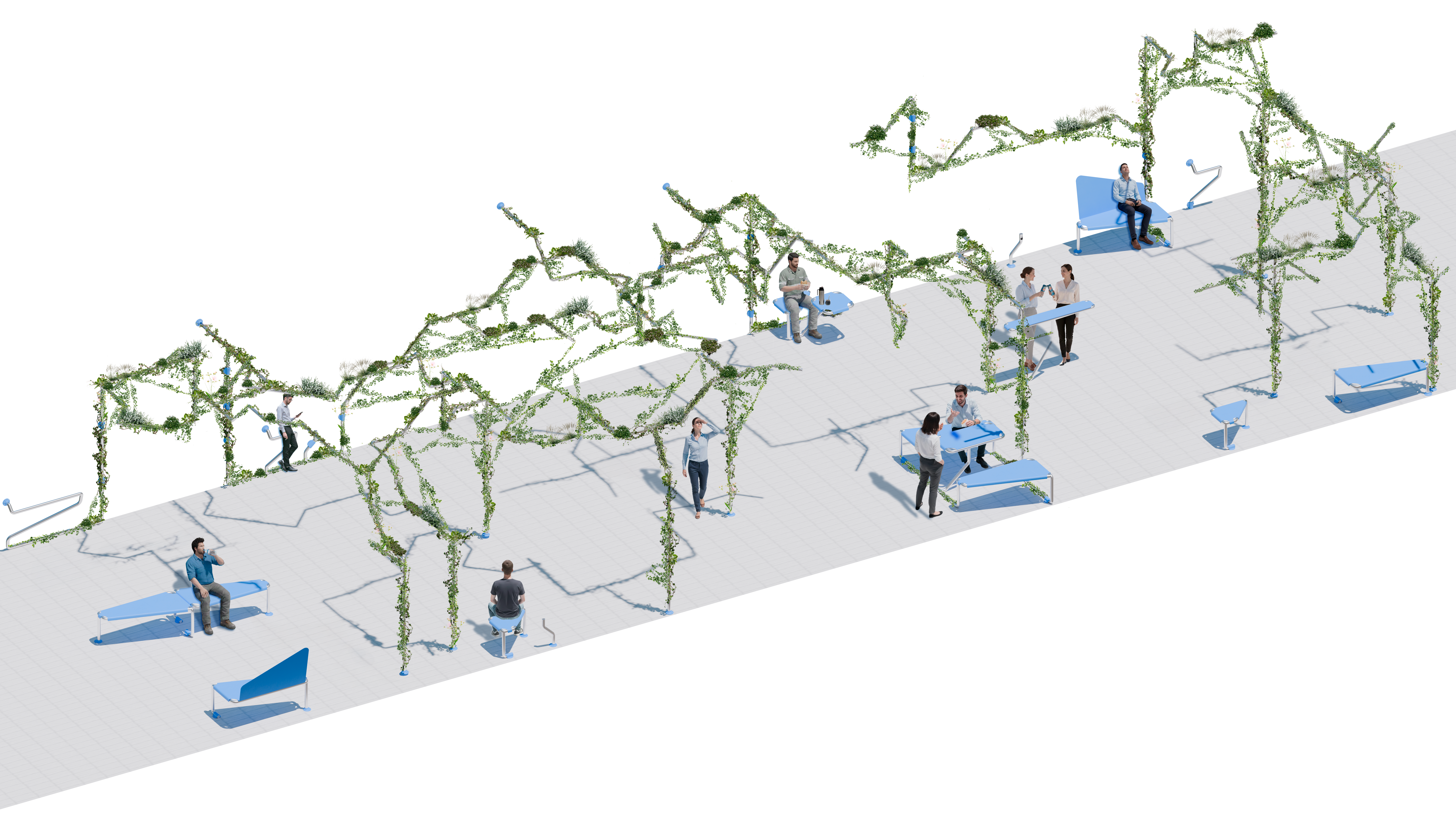 Savia urban intervention render.