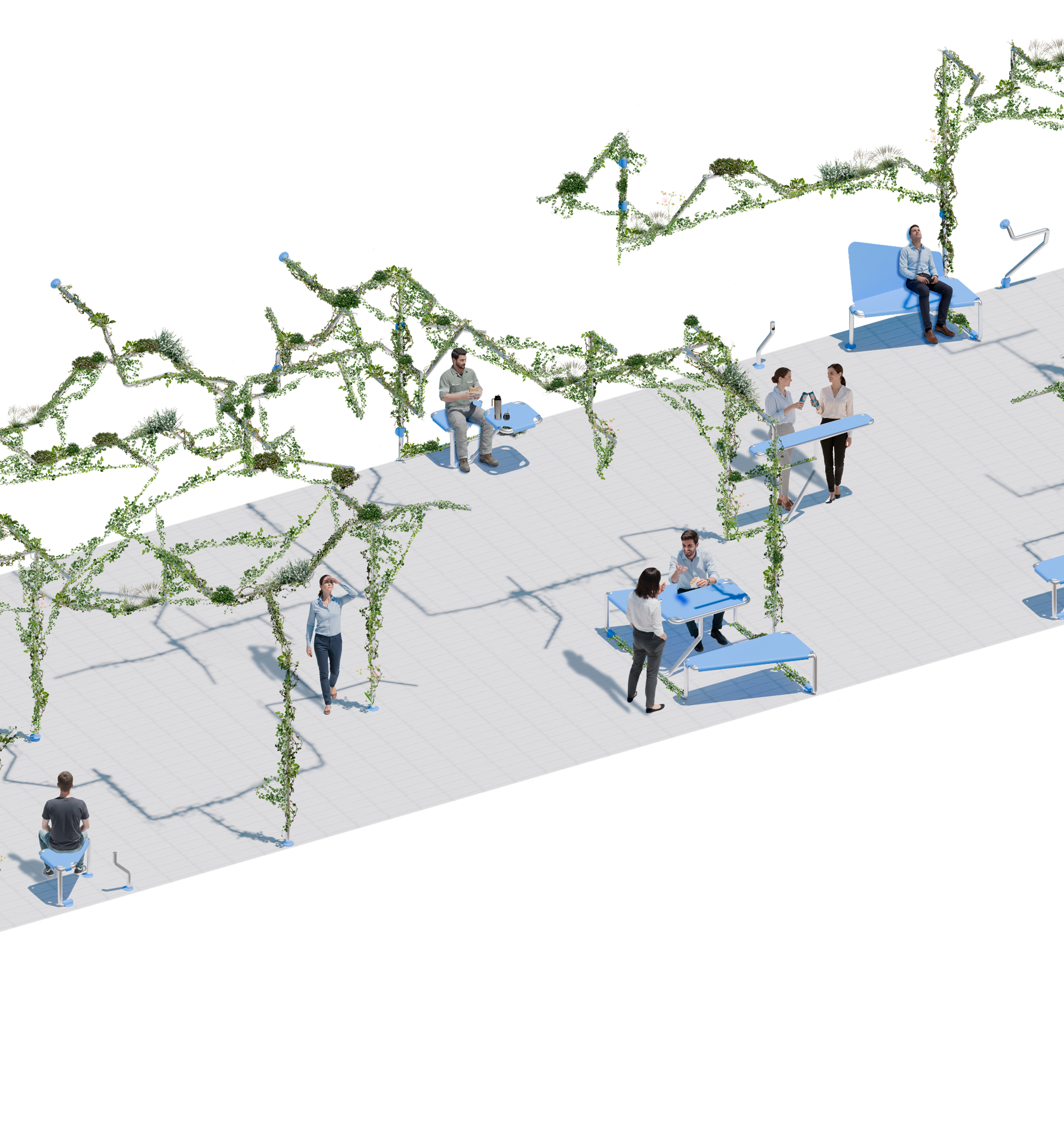 Savia urban intervention render.